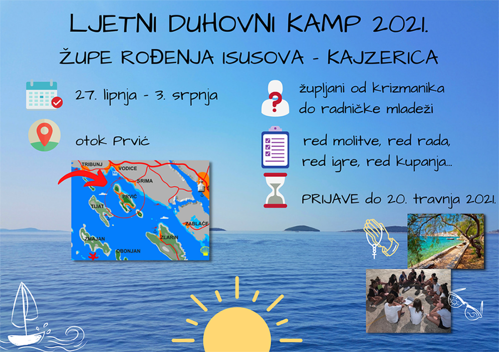 Ljetni duhovni kamp otok Prvić 2021